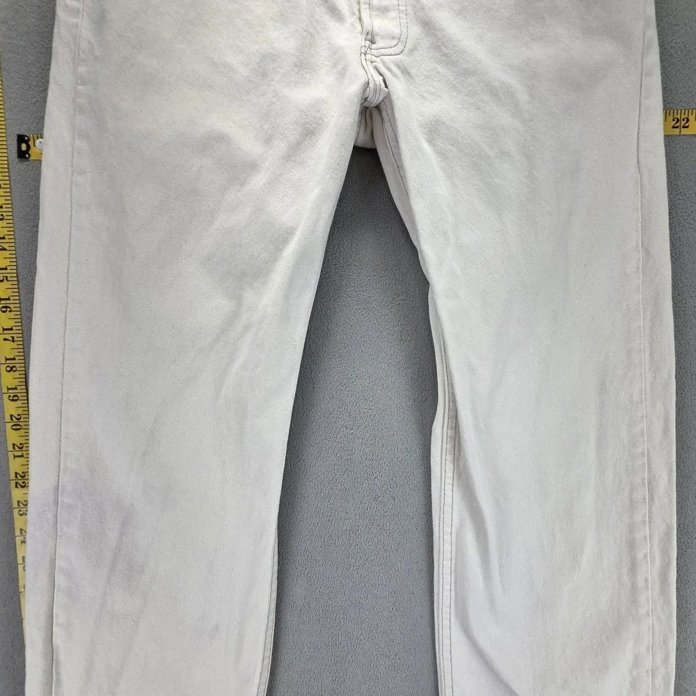 Vintage Levis 501 Jeans Mens White Straight Button Fly USA 90s Fits 28x30